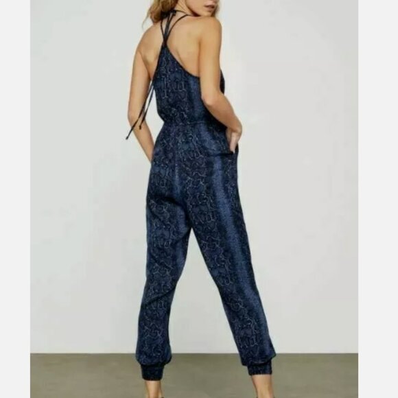 Bcbg Max Azria blue python print jumpsuit - Picture 2 of 7